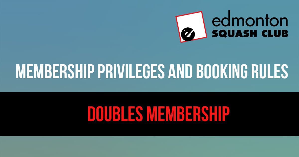 Doubles and Fitness Membership — Edmonton Squash Club