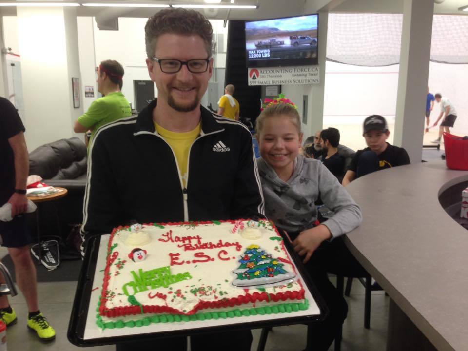 Jeff with the ESC's 1st Birthday Cake