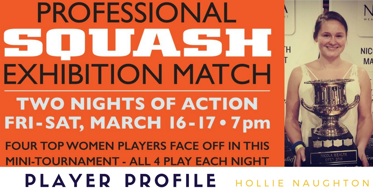 Hollie Naughton Edmonton Squash Club Exhibition 2018